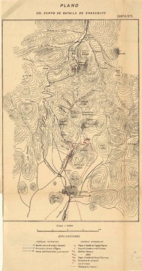 Plano del campo de batalla de Chacabuco  [material cartográfico].