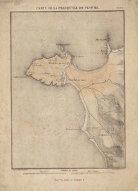 Carte de la presqu'ile de Peniche  [material cartográfico] Henri Plon, éditeur ; gravé par Erhard Schièble.