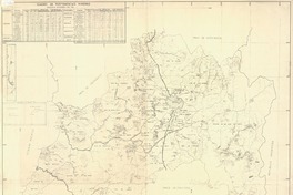 Plano-pre-catastral, pertenencias mineras de la provincia de Santiago entre los paralelos 32°45' y 34°15'  [material cartográfico] Ministerio de Mineria, Servicio de Minas del Estado, Departamento de Propiedad Minera.