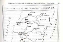 El Ferrocarril del sur en Osorno y Llanquihue 1913  [material cartográfico] Pablo Camus; dibujo L. A. Brignmardello.