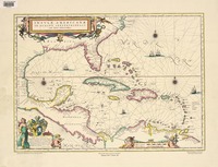 Insvlæ americanæ in Oceanó Septentrionali cum Terri adiacentibus  [material cartográfico] Willem and Johan Blaeu.