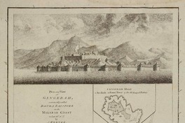 Plan and view Gingerah, commonty called Donda Rajapore on the Malabar Coast in Lat. 18° 16' N. [material cartográfico] : by A. Werner.