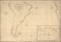 Carta general del Océano Atlántico Meridional : construida con presencia de las publicadas por la Dirección Hidrográfica de Madrid, y otros conocimientos modernos [material cartográfico] : por Don José de Espinosa, Gefe de la Esquadra de la Real Armada.