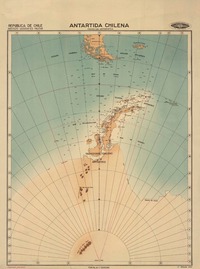 Antártida chilena proyección ortográfica [material cartográfico]: República de Chile, Instituto Geográfico Militar.