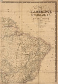 Nouvelle carte de l'Amerique meridionale, et des iles qui en dependent dediee a l'Academie royale des science de l'Institut de France, par A.H. Brué, Geographe du Roi...