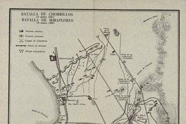 Batalla de Chorrillos, 13 enero 1881, Batalla de Miraflores, 15 de enero 1881  [material cartográfico]