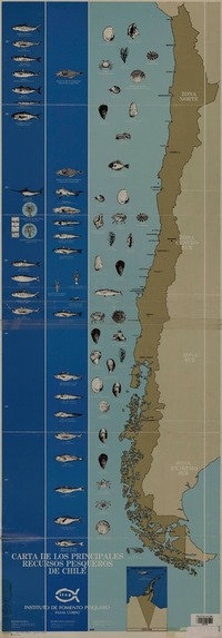 Carta de los principales recursos pesqueros de Chile  [material cartográfico] Instituto de Fomento Pesquero, filial Corfo.