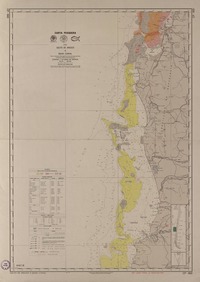 Carta pesquera Chile, Golfo de Arauco a Bahía Corral [material cartográfico]: por el Instituto Hidrográfico de la Armada de Chile e Instituto de Fomento Pesquero.