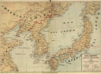 Asia Oriental conflicto RusoJaponés [material cartográfico] : mapa publicado por la Oficina de Informaciones Técnicas de la Armada; Gs. Lagnier, plumista Litógrafo.
