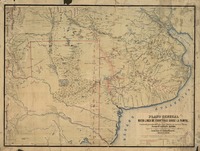 Plano general de la nueva línea de fronteras sobre la Pampa  [material cartográfico] construído por orden del Exmo. Señor Ministro de Guerra y Marina, Coronel Dn. Adolfo Alsina, según los mejores materiales y trabajos propios por el Sargento Mayor Dn. Jordan Wysocki.