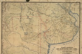 Plano general de la nueva línea de fronteras sobre la Pampa  [material cartográfico] construído por orden del Exmo. Señor Ministro de Guerra y Marina, Coronel Dn. Adolfo Alsina, según los mejores materiales y trabajos propios por el Sargento Mayor Dn. Jordan Wysocki.