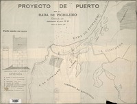 Proyecto de puerto en la rada de Pichilemu establecimiento del puerto IXh. 55m. [material cartográfico] :