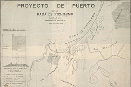 Proyecto de puerto en la rada de Pichilemu establecimiento del puerto IXh. 55m. [material cartográfico] :