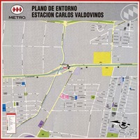 Plano de entorno Estación Carlos Valdovinos  [material cartográfico] [Dirección General de Metro]