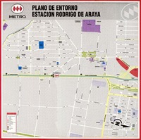 Plano de entorno Estación Rodrigo de Araya  [material cartográfico] [Dirección General de Metro]