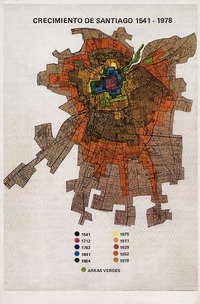 [Crecimiento de Santiago 1541-1978]. [material cartográfico] :