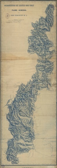 Demarcacion de límites con Chile plano general de la Sub-Comisión [Argentina] no. 3. [material cartográfico] :