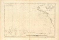 Carte générale du Golfe de Gascogne comprenant les cótes occidentales de France et les cótes septentrionales d'Espagne [material cartográfico] : Robiquet Entrepositaire des Cartes Marines.