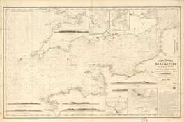 Carte générale de la Manche et des ses atterrages avec les Sondes et l'indication des Phares d'aprés les derniers documents Francais & Anglais[material cartográfico] : par Robiquet, Libraire Hydrographe.