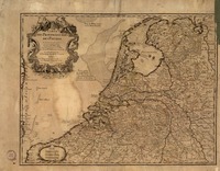 Carte des Provinces unies des Pays bas tirée des Cartes le plus correctea qui en ont eté faites sur les lieux, Rectifieés par les obfervations et Operations Geometriques de Snellius et par celles que Mr Caffini y a faites en dernier lieu [material cartográfico] : par G. De l'Isle, Geographe de l'Academie Royale des Sciences ; gravée par Lièbaux le fils.