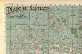 Plano de Santiago  [material cartográfico] dibujado y confeccionado por Juan Mena.