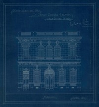 Propiedad del Sr. D. Carlos Estévez Gazmuri  [dibujo arquitectónico] Ricardo Larraín Bravo, arquitecto.