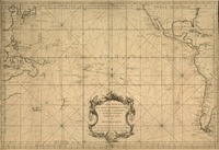 Carte reduite des mers comprises entre l'Asie et l'Amerique apelées par les navigateurs Mer du Sud ou Mer Pacifique pour servir aux vaisseaux du Roi. Dresfée aux dépost des cartes, plans et journaux de la Marine par ordre de M. le Comte de Maurepas. [material cartográfico] :