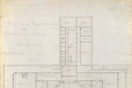 Proyecto de reconstrucción del Banco de Chile  [dibujo técnico].