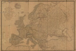 Carte physique, routiere et politique d' Europe : indiquant les limites des etats d'apres les derniers traites de paix dressee par A.H. Brue ; ecrit par Lansraux ; le trait grave par Artus, les montagnes par Dandeleux et les eaux par Mme. Vergez.