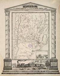 Mapa Hesperidina de la República Argentina y de las Repúblicas Uruguay, Paraguay y Chile. [material cartográfico] :