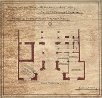Propiedad del Banco Germánico de la América del Sud calle Huérfanos N°833-837. [dibujo técnico] :