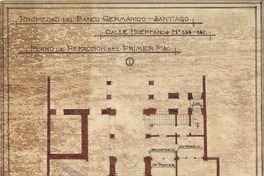 Propiedad del Banco Germánico de la América del Sud calle Huérfanos N°833-837. [dibujo técnico] :