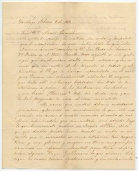 [Carta] 1865 Febrero 8, Santiago [al] Señor Dn. Álvaro Covarrubias
