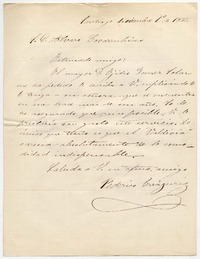 [Carta] 1866 diciembre 1, Santiago [al] S. D. Alvaro Covarrubias