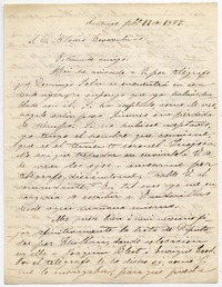 [Carta] 1876 Feb[rero] 19, Santiago [a] D. Álvaro Covarrubias :