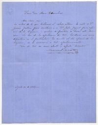[Carta] 1864 Agosto 31 [Santiago], [a] Álvaro Cobarrubias