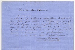 [Carta] 1864 Agosto 31 [Santiago], [a] Álvaro Cobarrubias