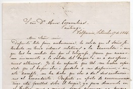 [Carta] 1864 Setiembre 17, Valparaíso, [a] Álvaro Covarrubias