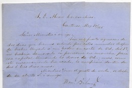 [Carta] 1865 M[ar]zo 10, Canteras, [a] Álvaro Covarrubias