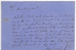[Carta] [1864, Chile] [a] Ministro del Interior