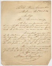 [Carta 18]84 junio, 26 Santiago [a] Sor. D. Alvaro Covarrubias