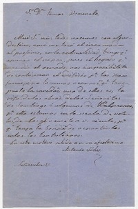 [Carta] [18]29 Setiembre, [Santiago?] [al] Sr. Dn. Tomas Urmeneta