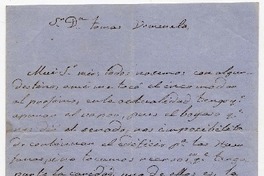 [Carta] [18]29 Setiembre, [Santiago?] [al] Sr. Dn. Tomas Urmeneta