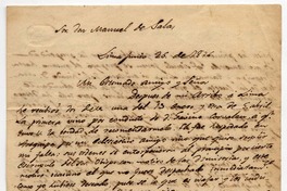[Carta] 1826 junio 26, Lima [al] Sor. Don Manuel de Salas