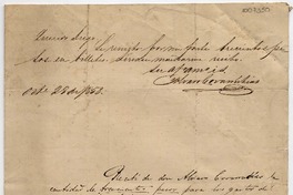 [Carta] 1858 Oct[ubr]e 28 [Santiago] [a] Diego [Barros Arana] :