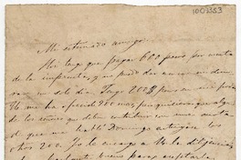 [Carta] [1858 Santiago?] [a Don Alvaro Covarrubias]