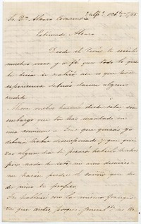 [Carta] [18]65 oct. 7, Valpo. Sr. Dn. Alvaro Covarrubias [a] Estimado Alvaro