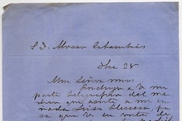 [Carta] [1880?] o[ctu]bre 24, [Santiago?] S. Alvaro Covarrubias