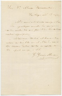 [Carta] [1]866 oct[ubre] 13, Santiago Sor Dn. Alvaro Covarrubias