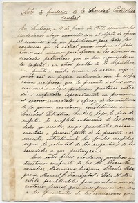 Acta de fundacion de la Sociedad Patriótica Central